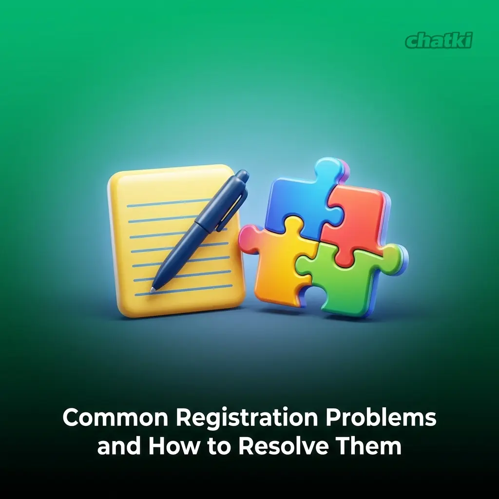Chatki sign up troubleshooting guide showing common registration problems and step-by-step solutions for users