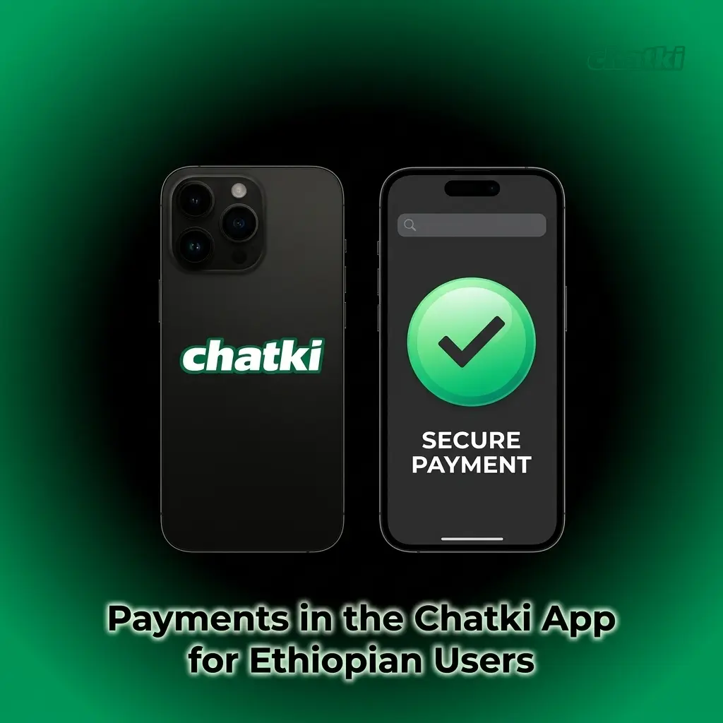 Chatki app payment methods for Ethiopian users including Chapa, CBE Birr, M-Pesa, Visa, and PayPal