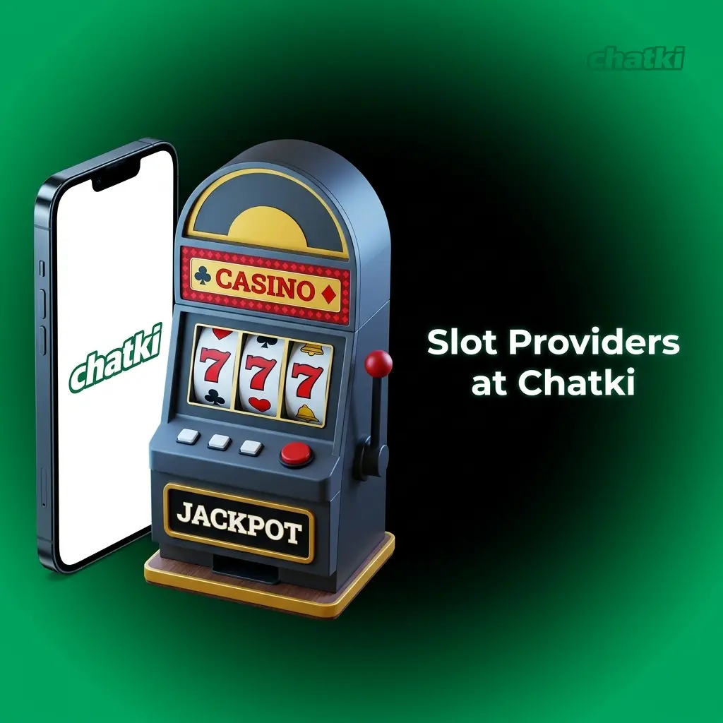 Chatki slot providers logos including Pragmatic Play, NetEnt, Spribe, and Evolution Gaming on casino platform